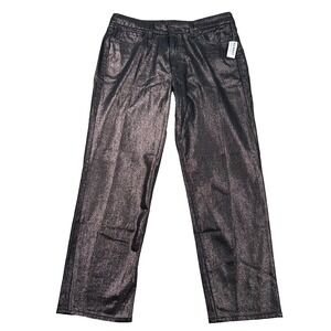 Old Navy Pants Womens 12 OG Straight High Rise Shine Sparkle Jeans Denim